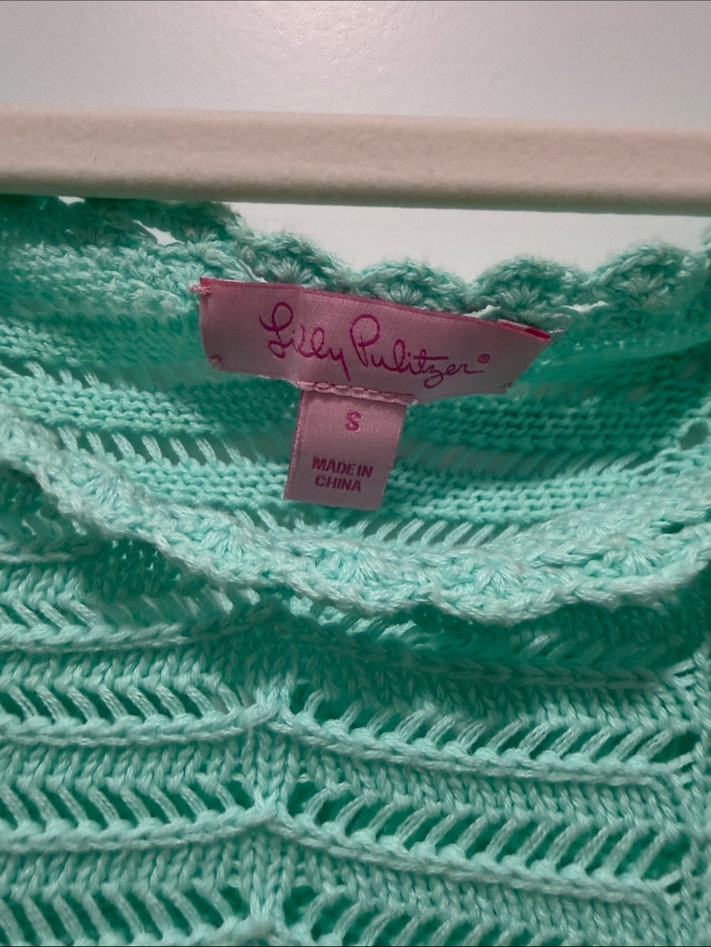 Lilly Pulitzer Mint Crochet Fringe Coverup - Picture 2 of 4